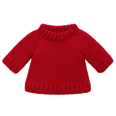 Knitted Jumper Red - With Optional Personalised Name | Fits Medium Soft Toy (JUMPER ONLY) Cherrie Baby Boutique 