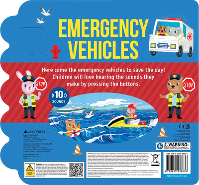 Lake Press - 10-button Sound Book | Emergency Vehicles Books Lake Press 