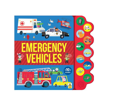Lake Press - 10-button Sound Book | Emergency Vehicles Books Lake Press 