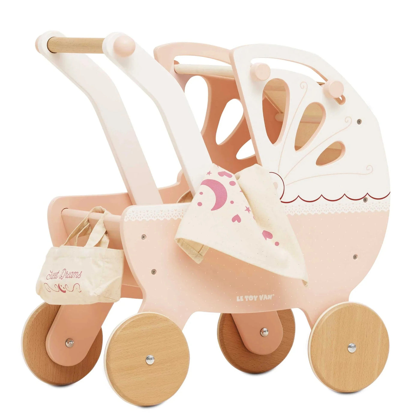 Le Toy Van - Retro Wooden Doll Pram Doll Accessories Le Toy Van 