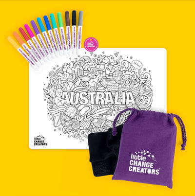 Little Change Creators - Australia Re-FUN-able Colouring Set Activity & Craft Little Change Creators 