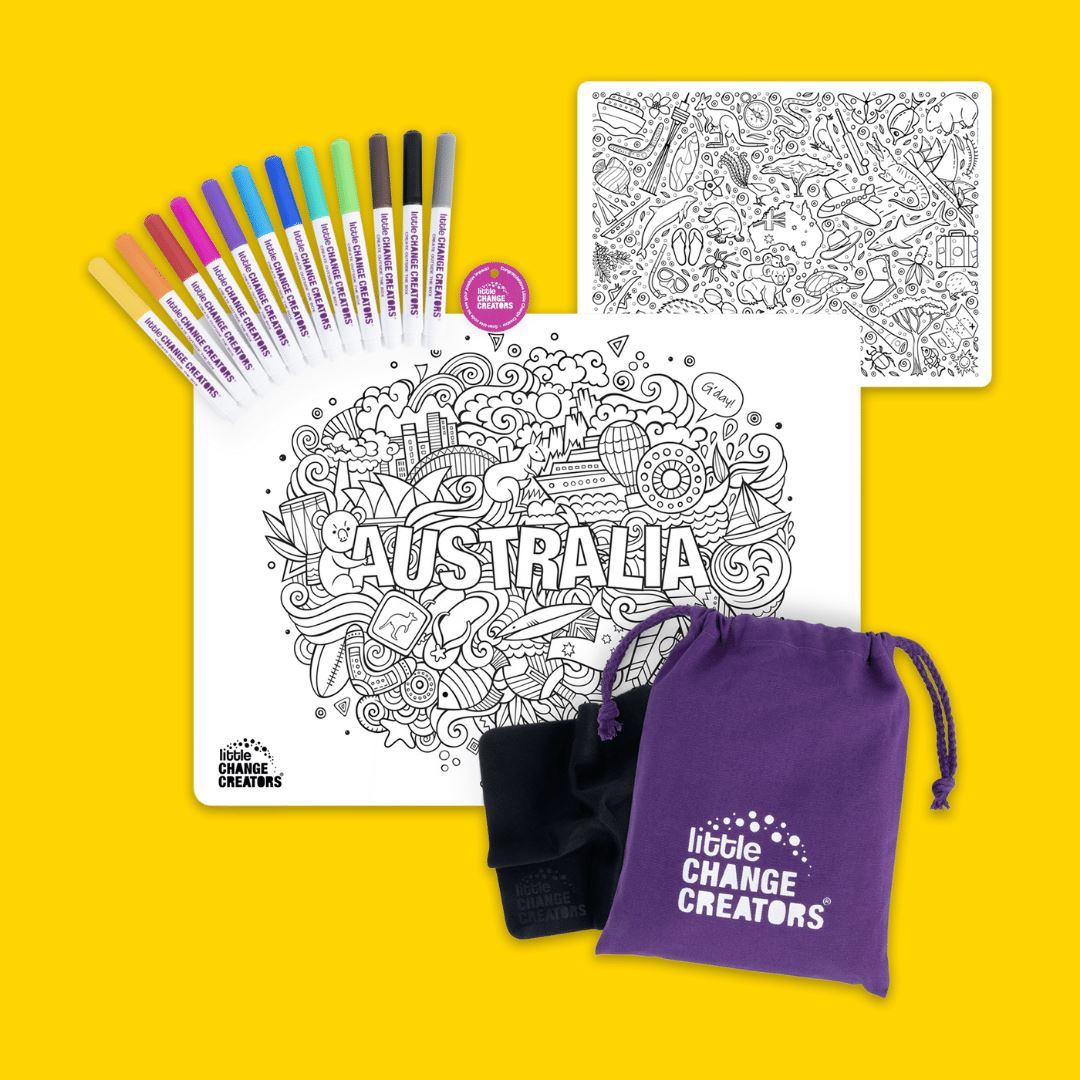 Little Change Creators - Australia Re-FUN-able Colouring Set Activity & Craft Little Change Creators 