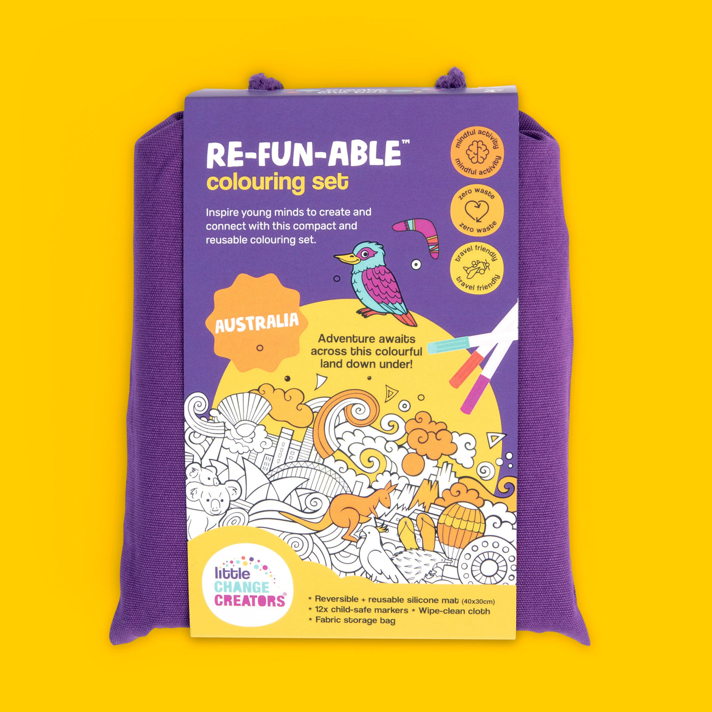 Little Change Creators - Australia Re-FUN-able Colouring Set Activity & Craft Little Change Creators 