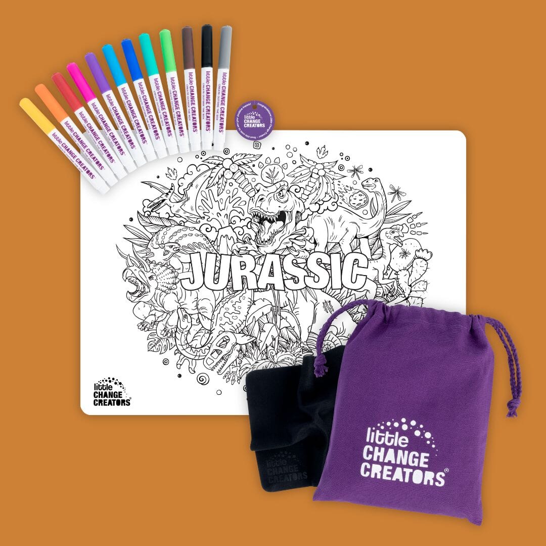 Little Change Creators - Jurassic Re-FUN-able Colouring Set Activity & Craft Little Change Creators 