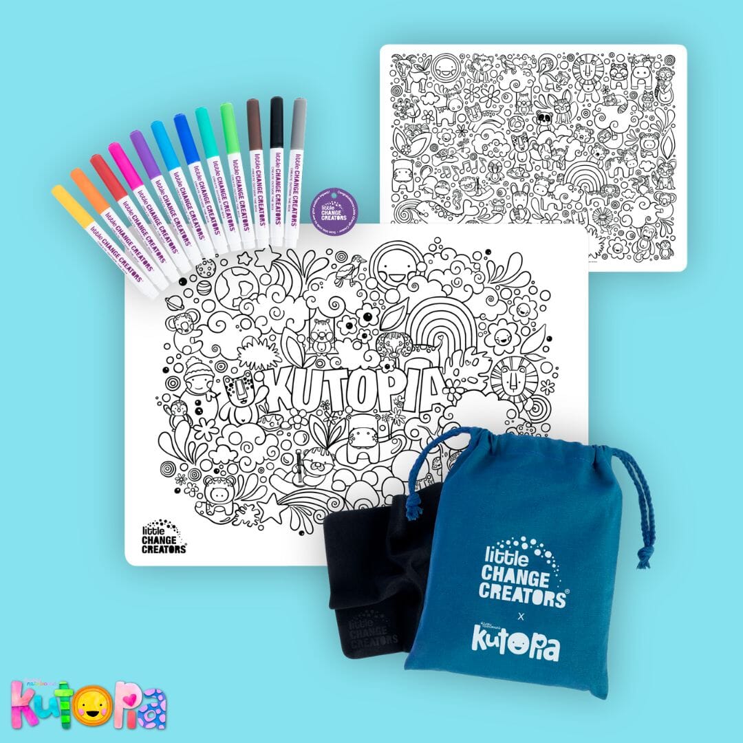 Little Change Creators - Kutopia Re-FUN-able Colouring Set Activity & Craft Little Change Creators 