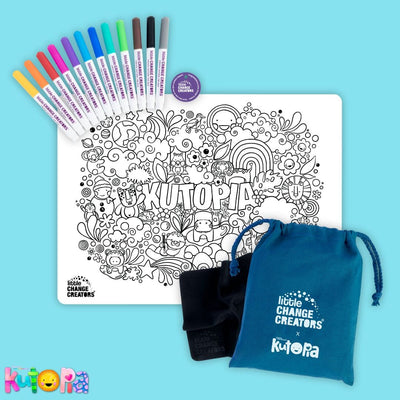 Little Change Creators - Kutopia Re-FUN-able Colouring Set Activity & Craft Little Change Creators 