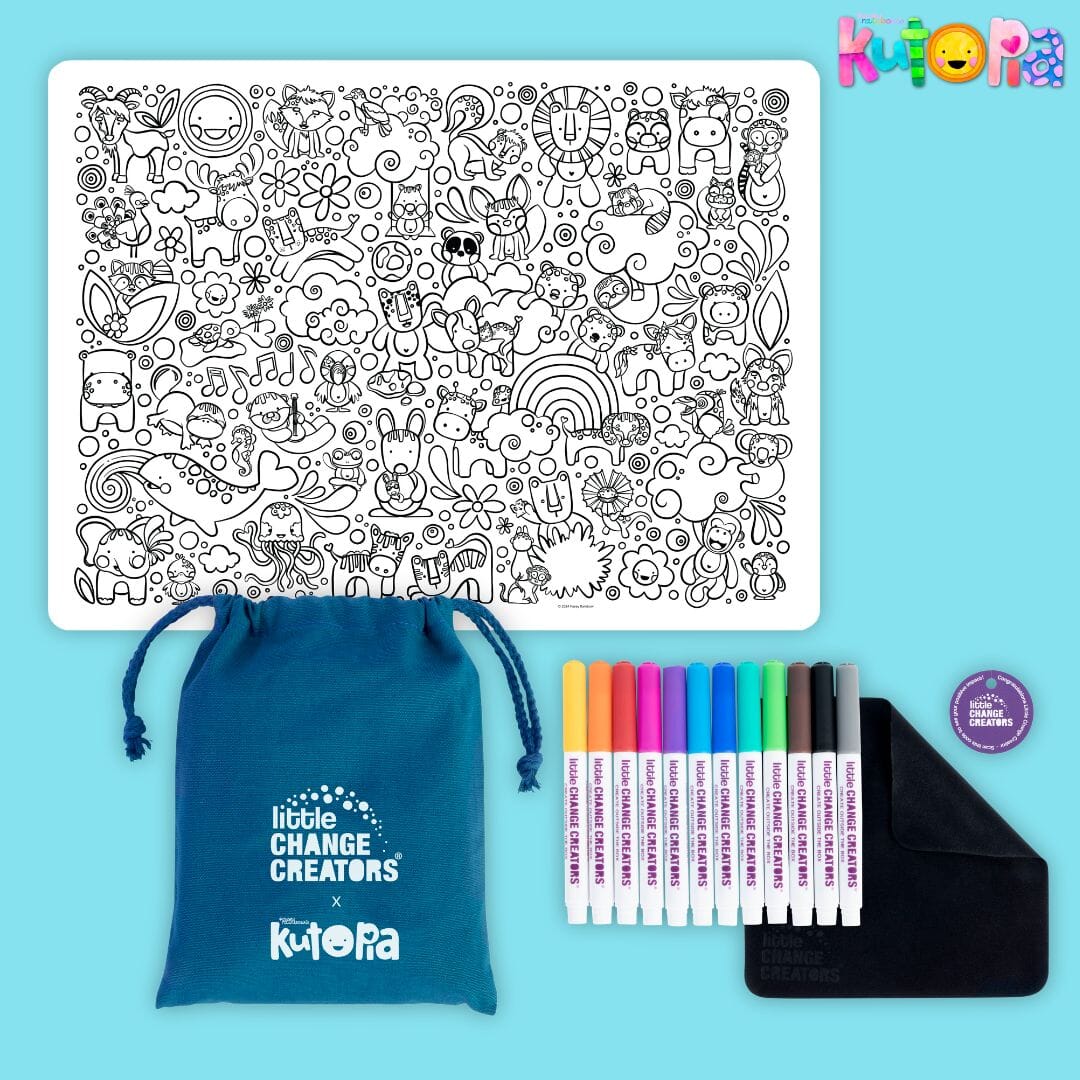 Little Change Creators - Kutopia Re-FUN-able Colouring Set Activity & Craft Little Change Creators 