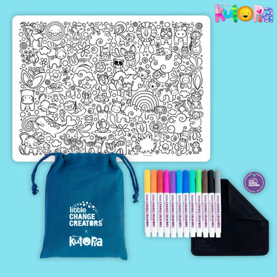 Little Change Creators - Kutopia Re-FUN-able Colouring Set Activity & Craft Little Change Creators 