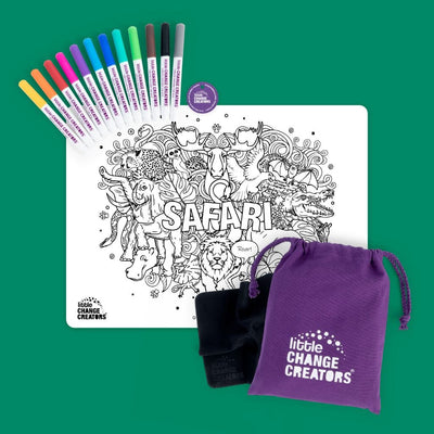 Little Change Creators - Safari Re-FUN-able Colouring Set Activity & Craft Little Change Creators 