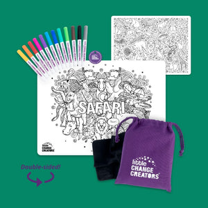 Little Change Creators - Safari Re-FUN-able Colouring Set