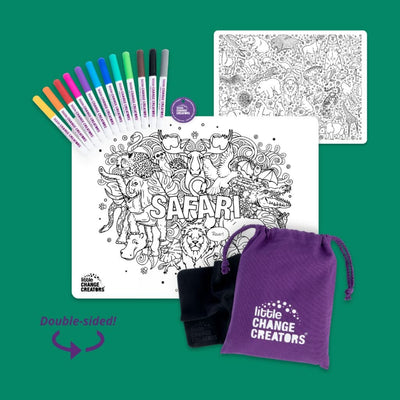 Little Change Creators - Safari Re-FUN-able Colouring Set Activity & Craft Little Change Creators 