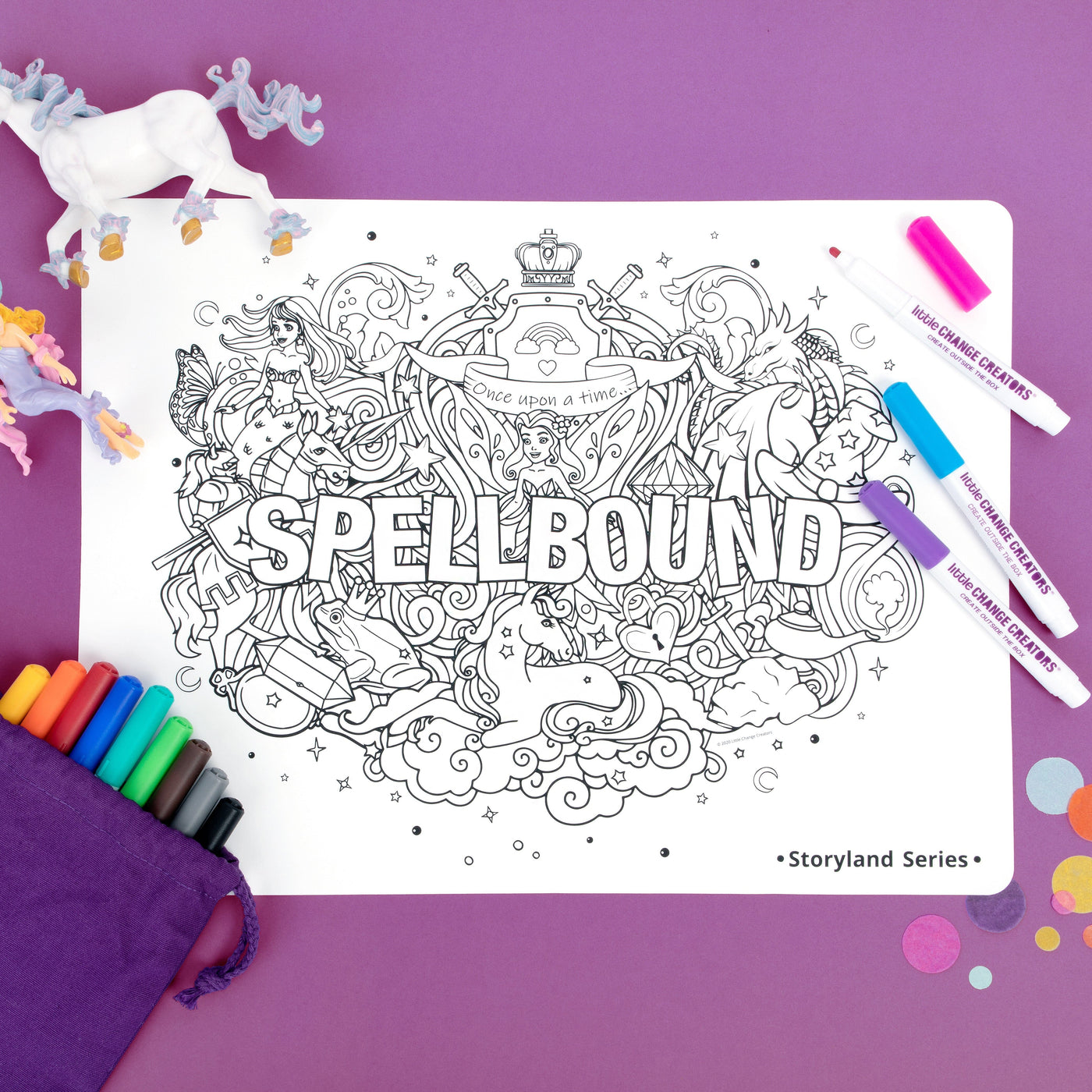 Little Change Creators - Spellbound Re-FUN-able Colouring Set Activity & Craft Little Change Creators 