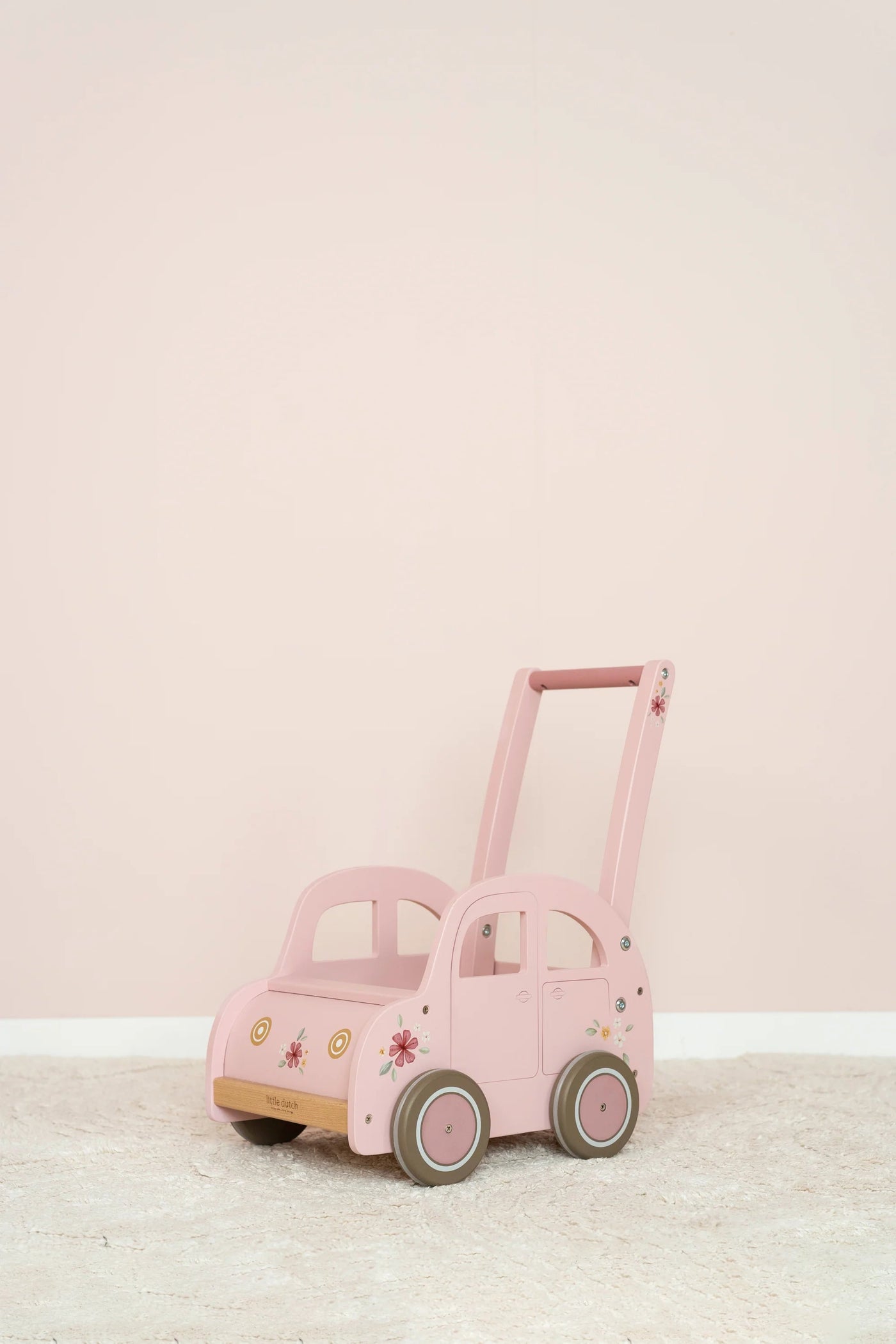 Little Dutch - Baby Walker | Pink Wooden Toy Little Dutch 