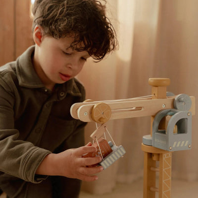 Little Dutch - Crane Set Train Track Wooden Toy Little Dutch 