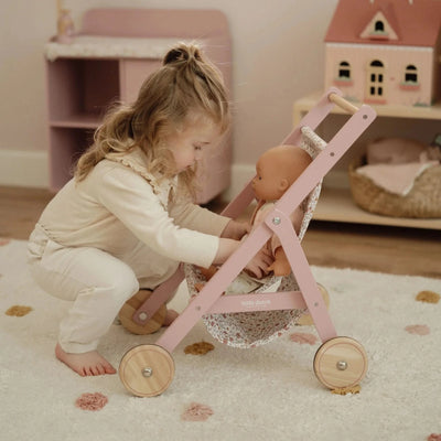 Little Dutch - Doll Stroller | Pink Doll Accessories Little Dutch 