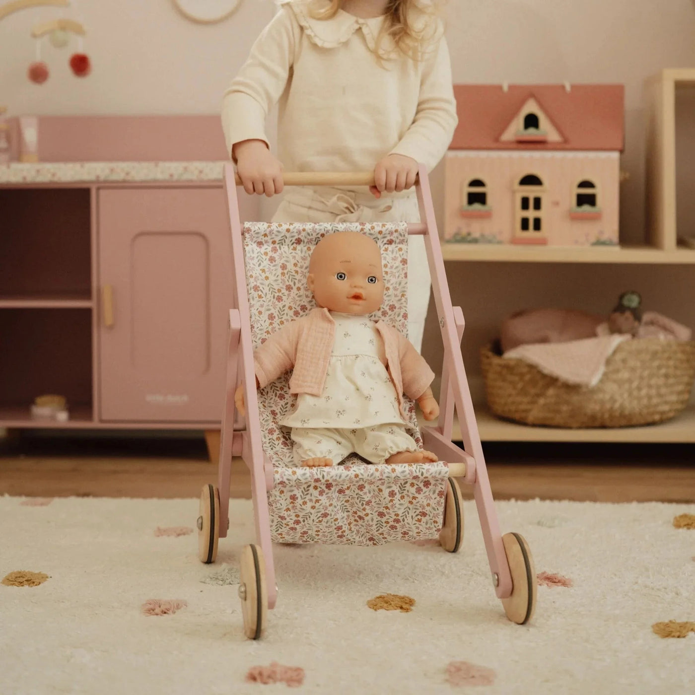 Little Dutch - Doll Stroller | Pink Doll Accessories Little Dutch 
