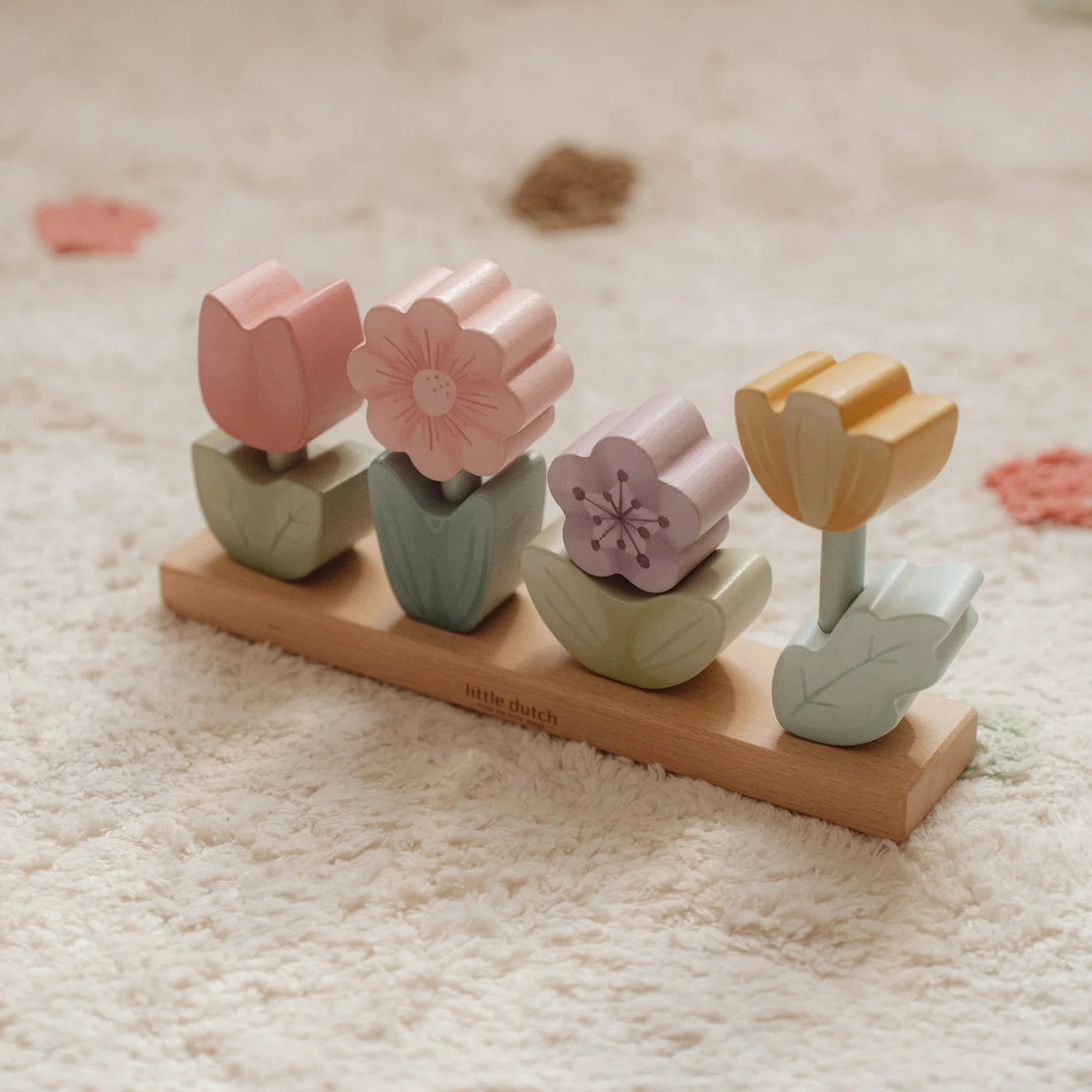 Little Dutch - Fairy Garden Stacking Puzzle Flower Wooden Toy Little Dutch 