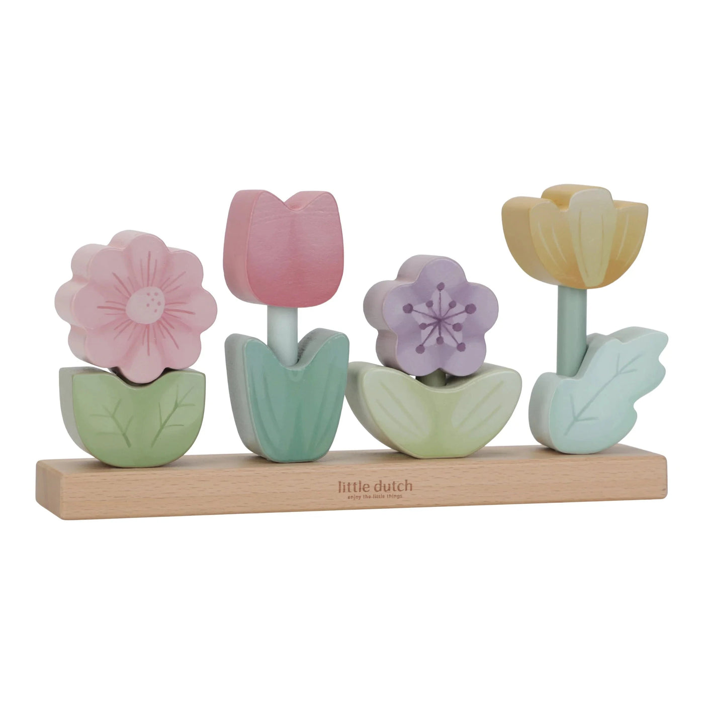 Little Dutch - Fairy Garden Stacking Puzzle Flower Wooden Toy Little Dutch 