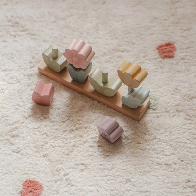 Little Dutch - Fairy Garden Stacking Puzzle Flower Wooden Toy Little Dutch 