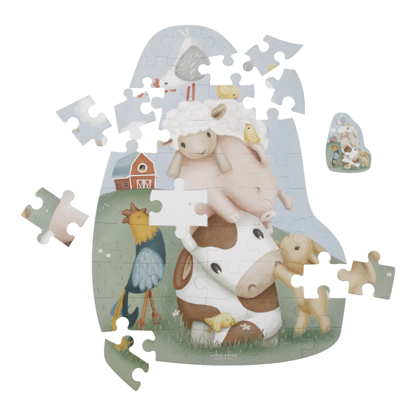 Little Dutch - Little Farm Floor Puzzle Puzzles Little Dutch 