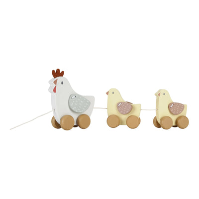 Little Dutch - Little Farm Pull Along | Chicken Wooden Toy Little Dutch 