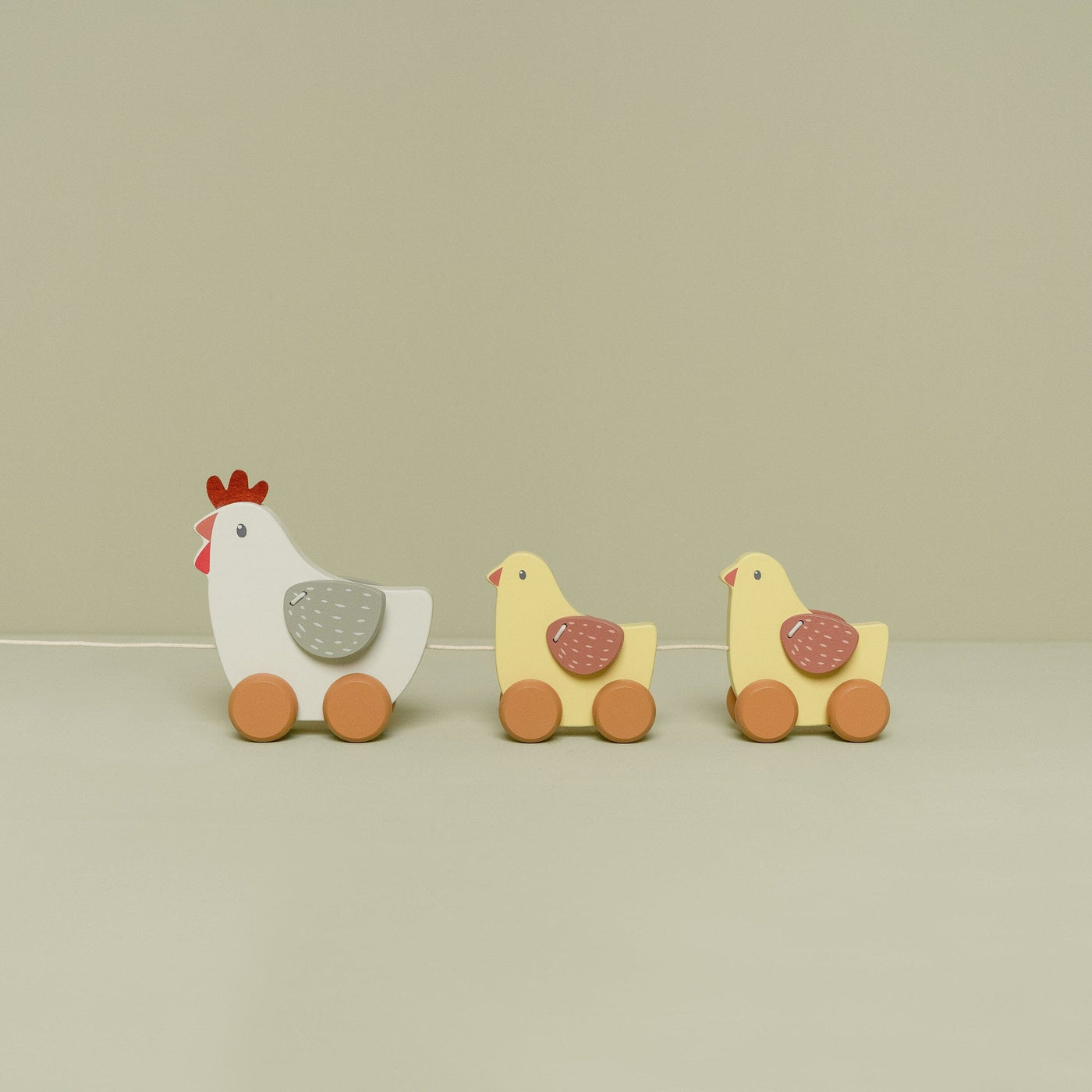 Little Dutch - Little Farm Pull Along | Chicken Wooden Toy Little Dutch 