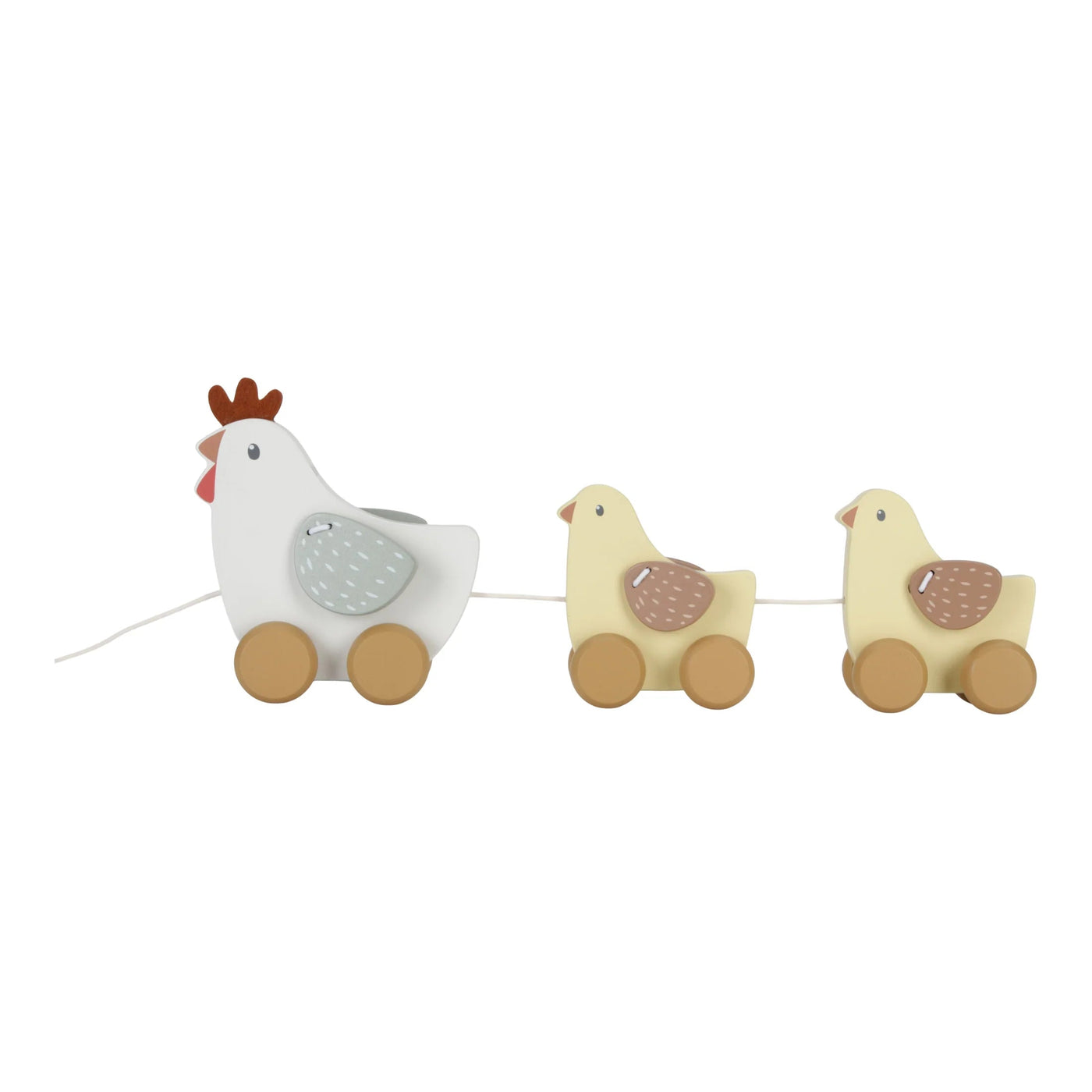 Little Dutch - Little Farm Pull Along | Chicken Wooden Toy Little Dutch 