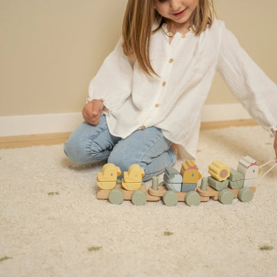 Little Dutch - Little Farm Stacking Train | Chicken Wooden Toy Little Dutch 