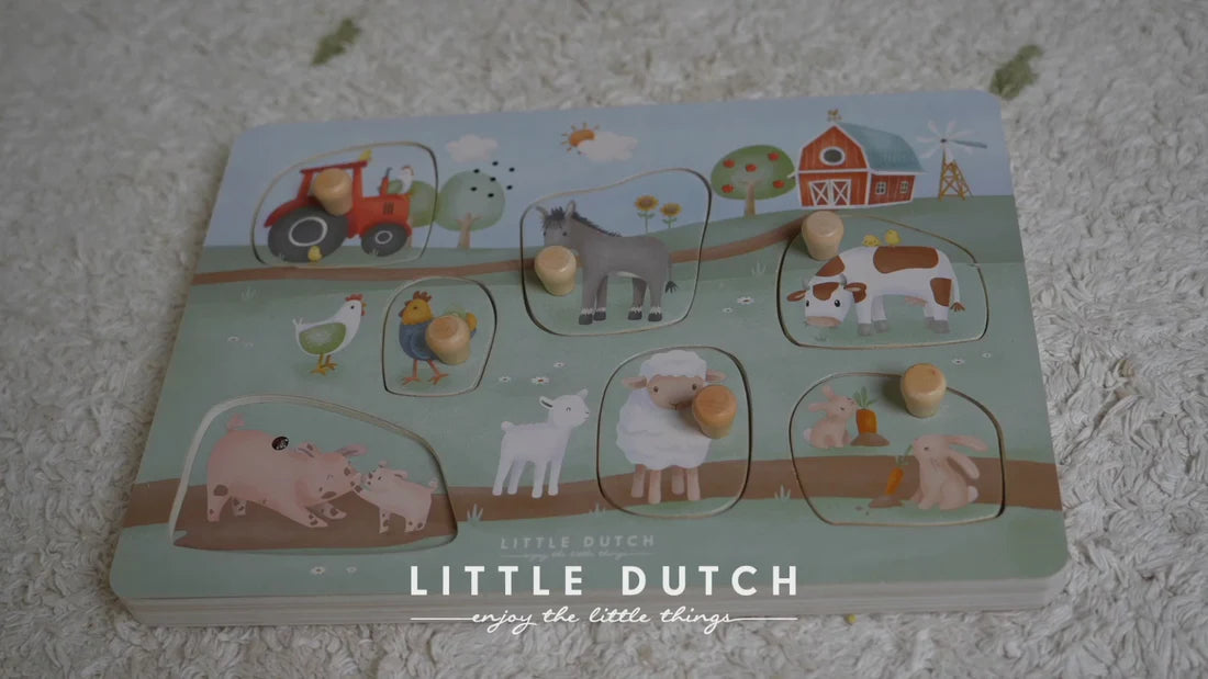 Little Dutch - Little Farm Wooden Sound Puzzle Puzzles Little Dutch 