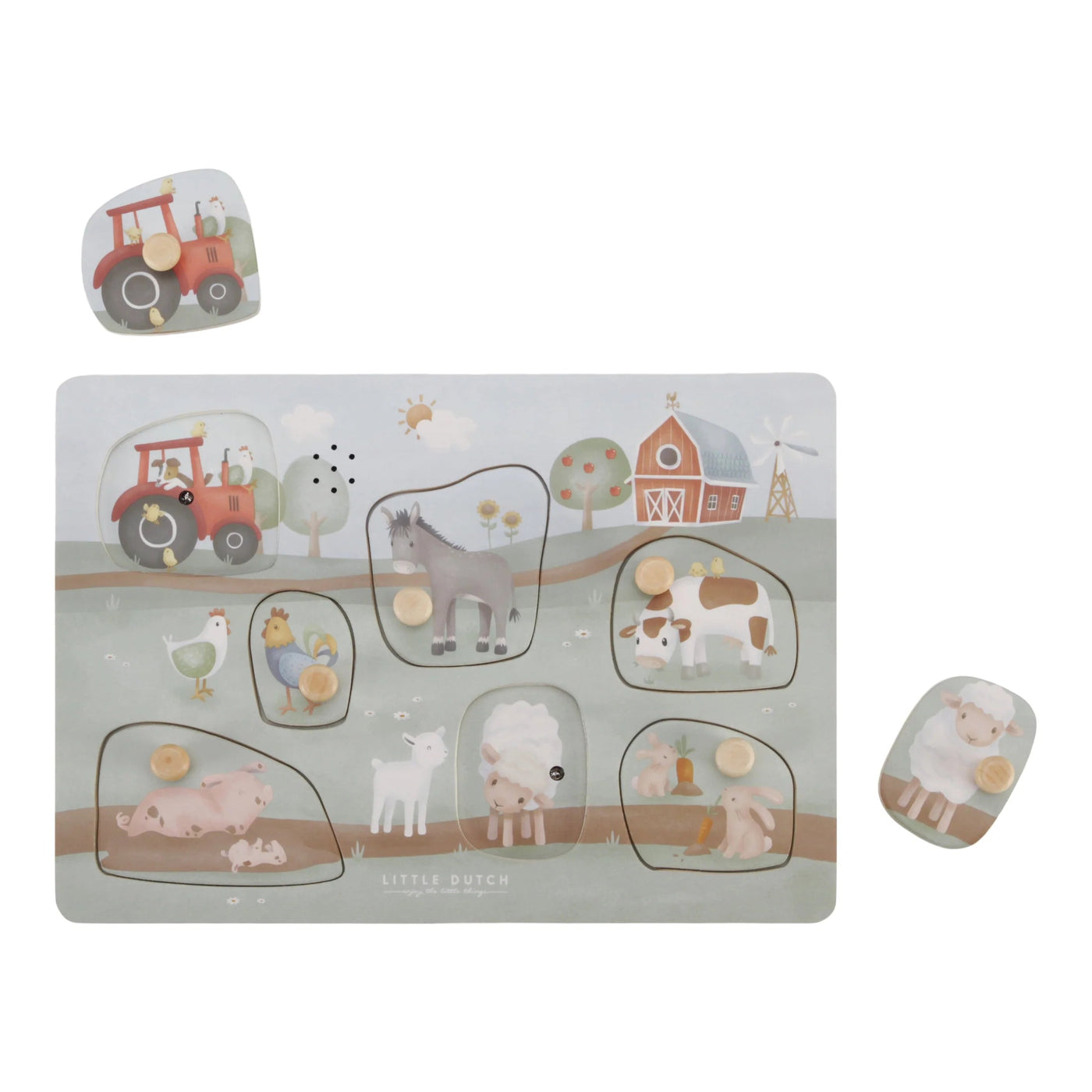 Little Dutch - Little Farm Wooden Sound Puzzle Puzzles Little Dutch 