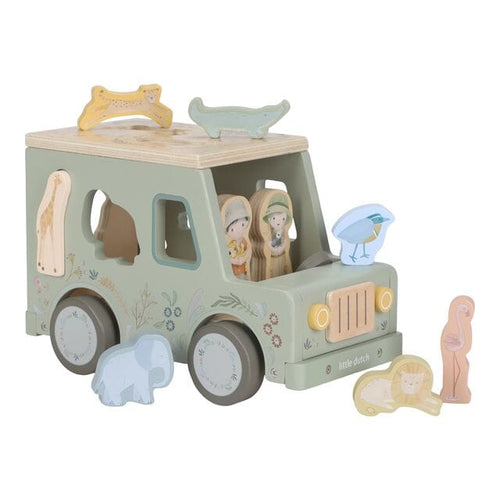 Little Dutch - Shape Sorter Safari Car | Safari Friends