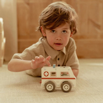 Little Dutch - Vehicles Ambulance Wooden Toy Little Dutch 