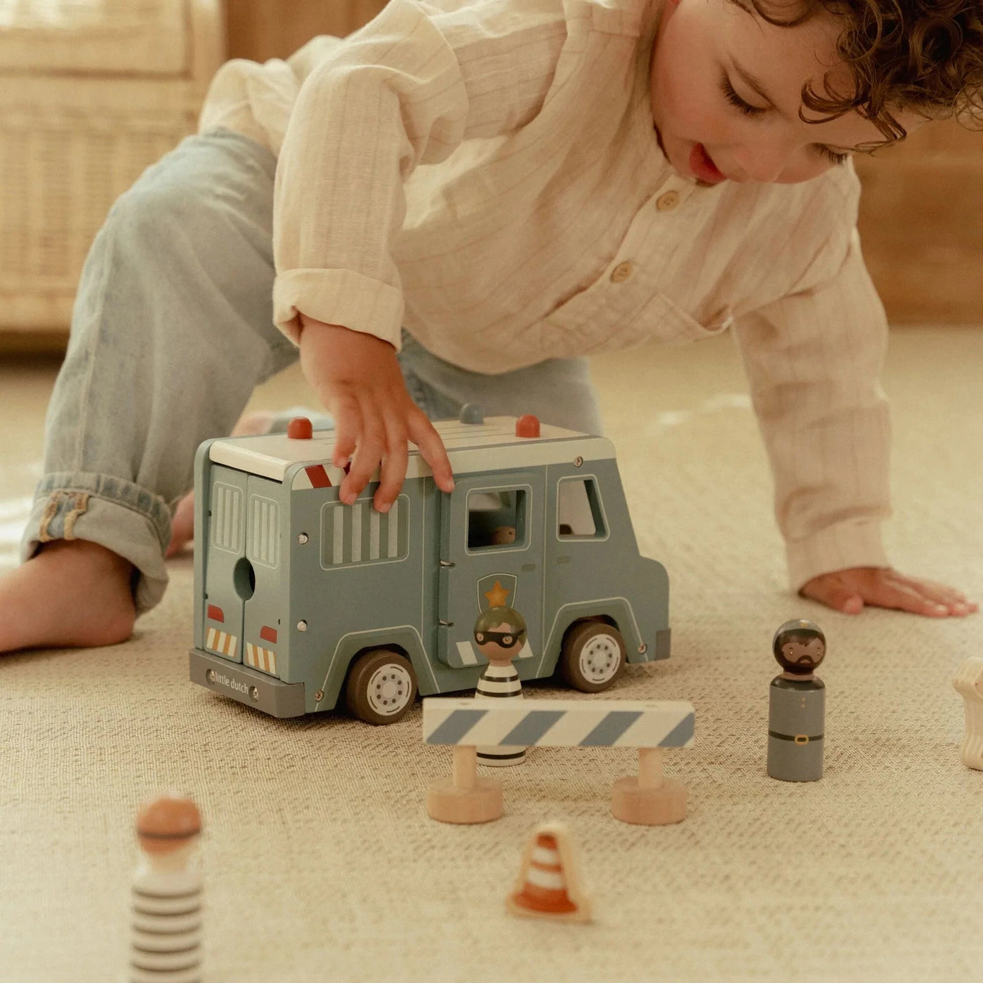 Little Dutch - Vehicles Police Van Wooden Toy Little Dutch 