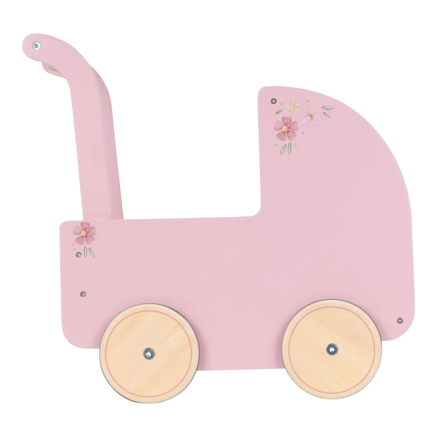 Little Dutch - Wooden Doll Pram with Textiles | Pink Doll Accessories Little Dutch 