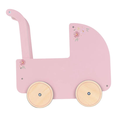 Little Dutch - Wooden Doll Pram with Textiles | Pink Doll Accessories Little Dutch 