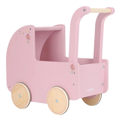 Little Dutch - Wooden Doll Pram with Textiles | Pink Doll Accessories Little Dutch 