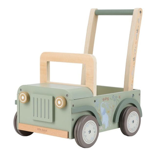 Little Dutch - Wooden Push Safari Car | Safari Friends