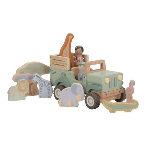 Little Dutch - Wooden Safari Car With Animals | Safari Friends