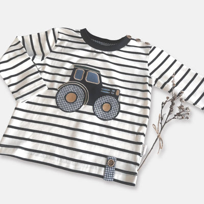 Love Henry - Baby Boys LS Applique Tee | Tractor Long Sleeve T-Shirt Love Henry 