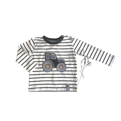 Love Henry - Baby Boys LS Applique Tee | Tractor Long Sleeve T-Shirt Love Henry 