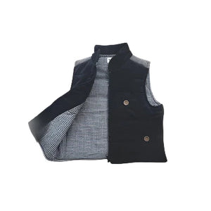 Love Henry - Boys Cooper Puffer Vest | Navy Corduroy