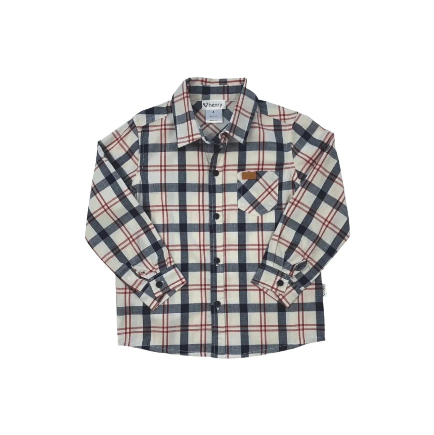 Love Henry - Boys Dress Shirt Plaid Long Sleeve Shirt Love Henry 