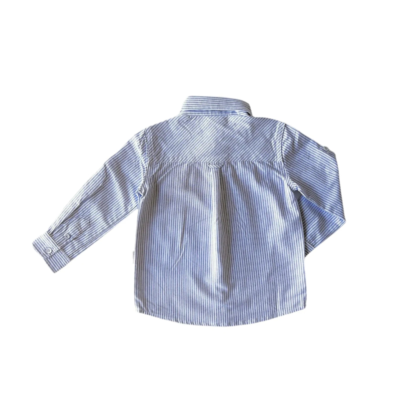Love Henry - Boys Oxford Dress Shirt | Navy Pinestripe Long Sleeve Shirt Love Henry 