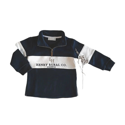 Love Henry - Boys Rural Co Sweater | Navy/White Jumper Love Henry 