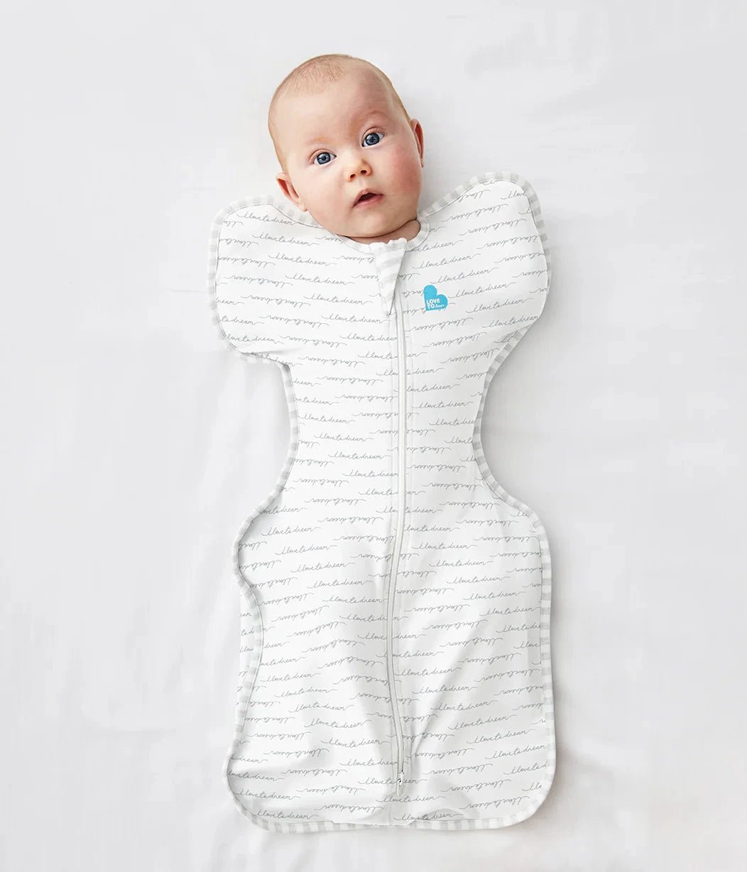 Love To Dream - Stretch Cotton Swaddle UP 1.0 TOG | Dreamer White Swaddles Love To Dream 