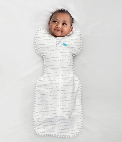 Love To Dream - Stretch Cotton Swaddle UP 1.0 TOG | Dreamer White Swaddles Love To Dream 