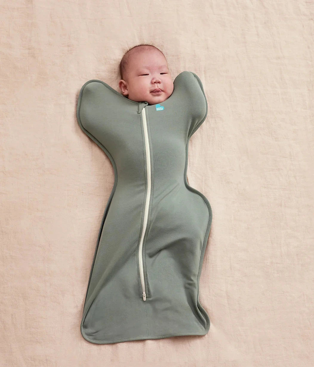 Love To Dream - Stretch Cotton Swaddle UP 1.0 TOG | Olive Swaddles Love To Dream 