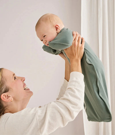 Love To Dream - Stretch Cotton Swaddle UP 1.0 TOG | Olive Swaddles Love To Dream 