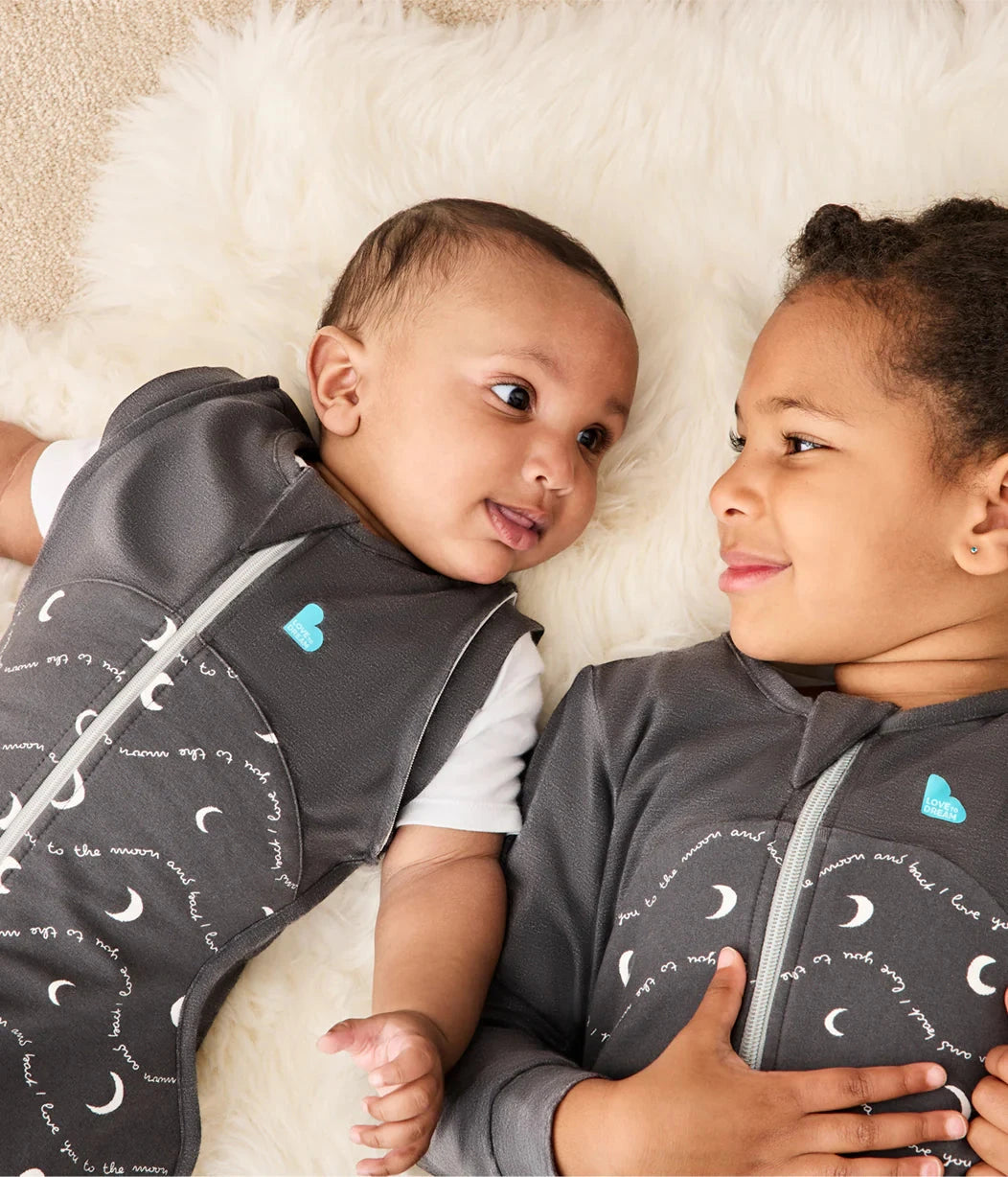 Love To Dream - Swaddle UP Transition Bag 1.5 TOG | Moon and Back Charcoal Swaddles Love To Dream 
