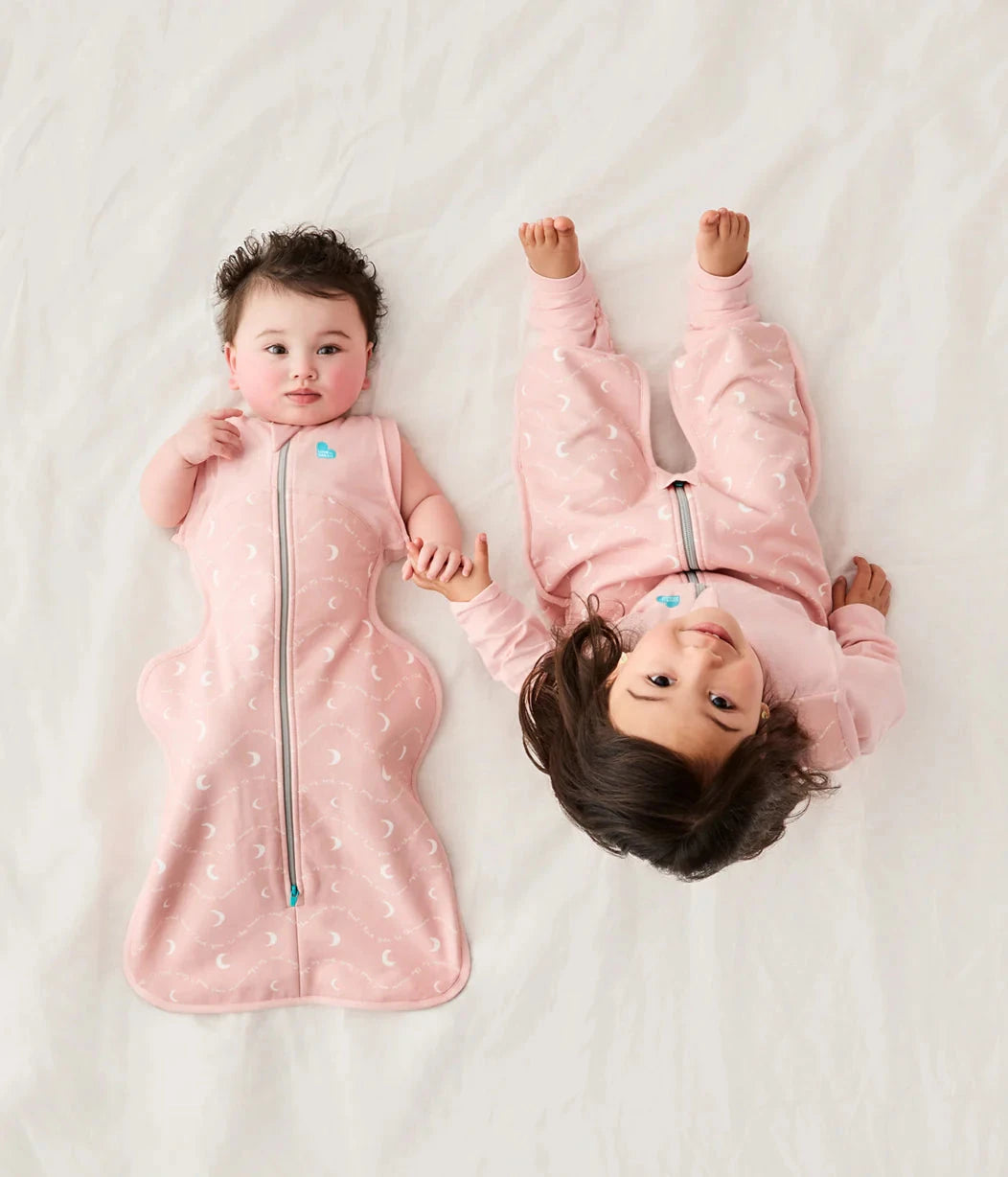 Love To Dream - Swaddle UP Transition Bag 1.5 TOG | Moon and Back Dusty Pink Swaddles Love To Dream 